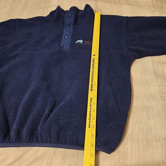 Against The Elements Size Xl Mens Blue Fleece Quarter Snap Pullover Jacket - Picture 5 of 6